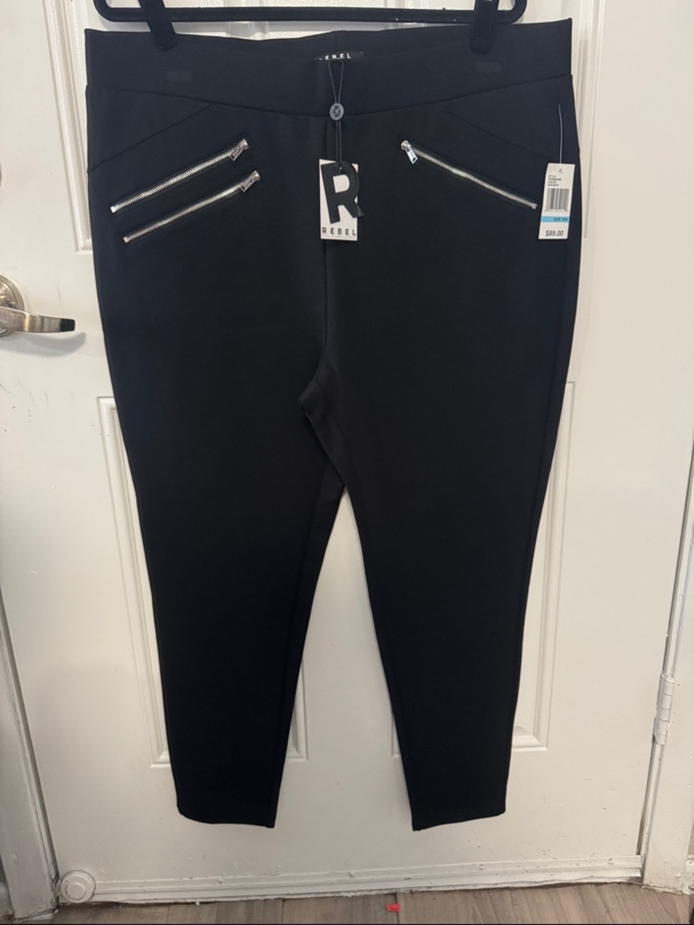 rebels Black Zip Pocket Pants